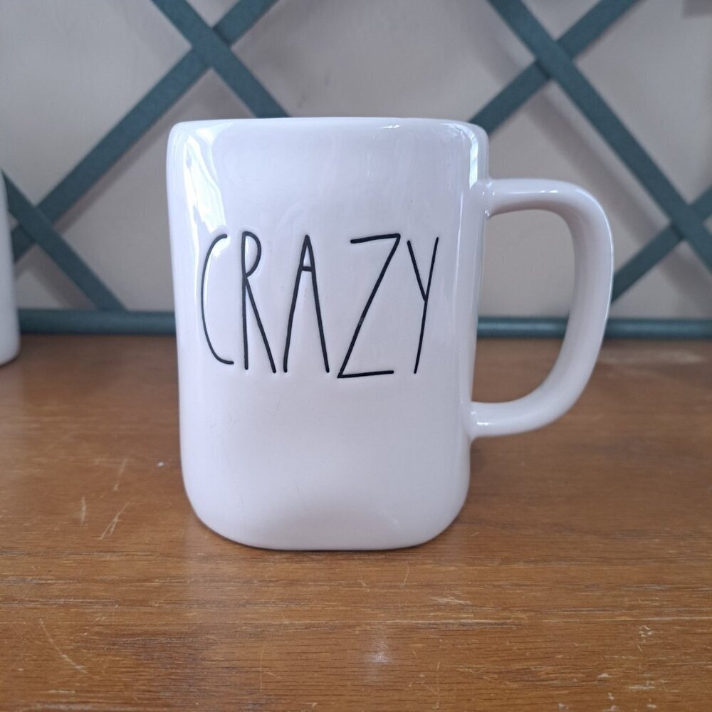 Rae Dunn Magenta Artisan Collection 22 oz Large Coffee Mug White CRAZY